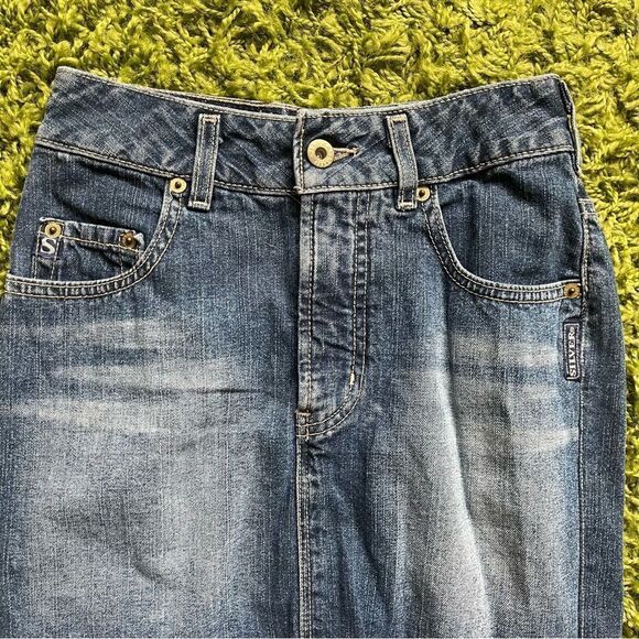 Y2K SILVER JEANS MINI SKIRT - Picture 3 of 12